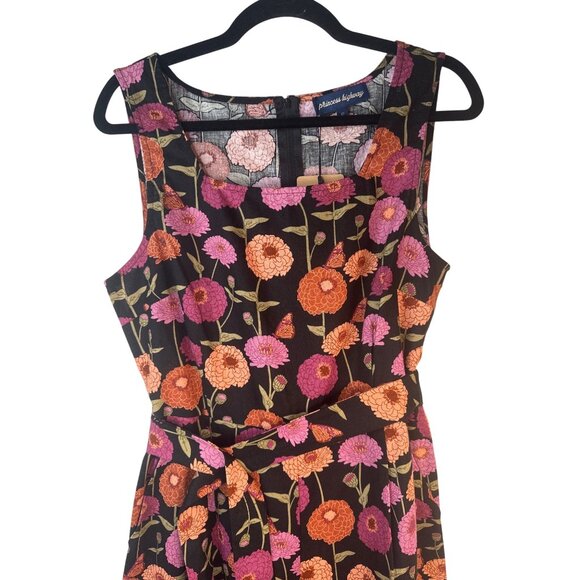 Princess Highway Floral Size 8 Linen Blend Jumpsuit Belt Black Multicolor NWT - Picture 5 of 13